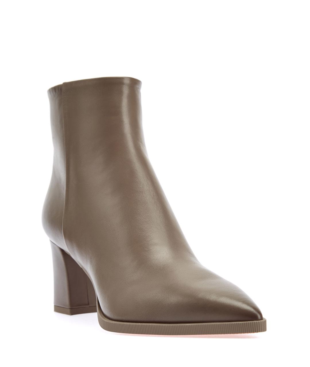 SANTONI Коричневые кожаные ботильоны, фото 3