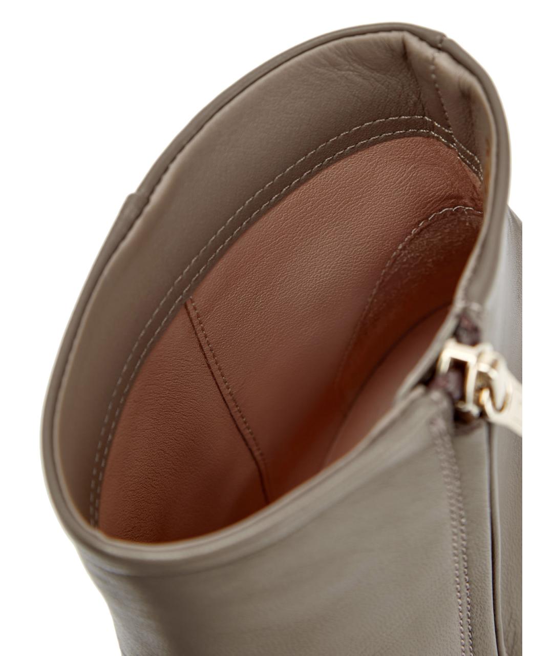 SANTONI Коричневые кожаные ботильоны, фото 7