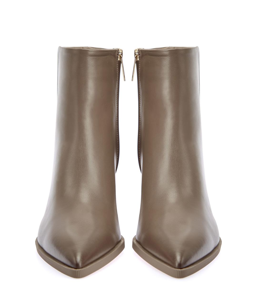 SANTONI Коричневые кожаные ботильоны, фото 6