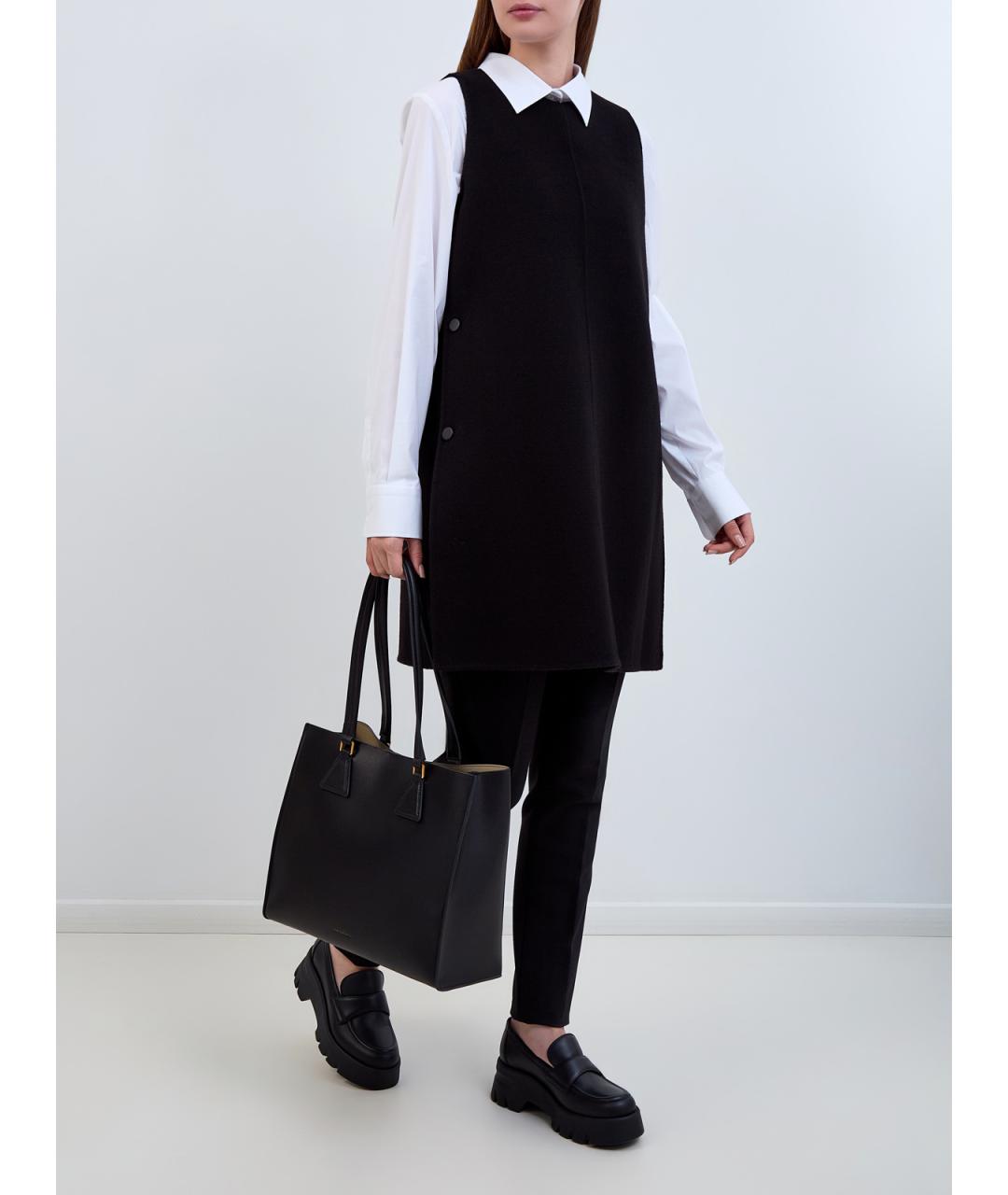 YVES SALOMON Черное шерстяное повседневное платье, фото 2