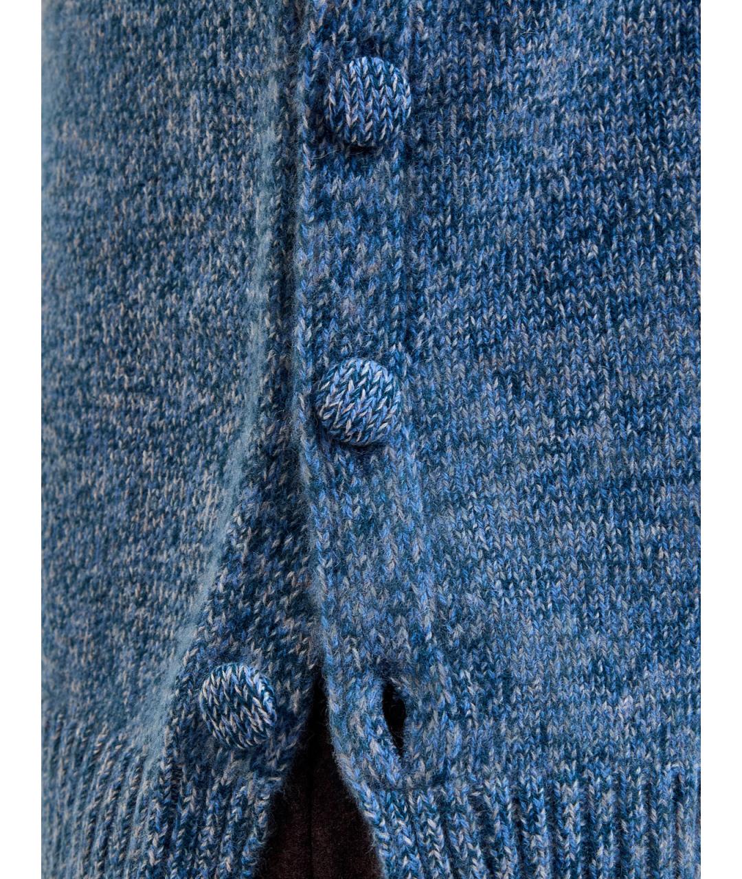YVES SALOMON Синий кашемировый джемпер / свитер, фото 5