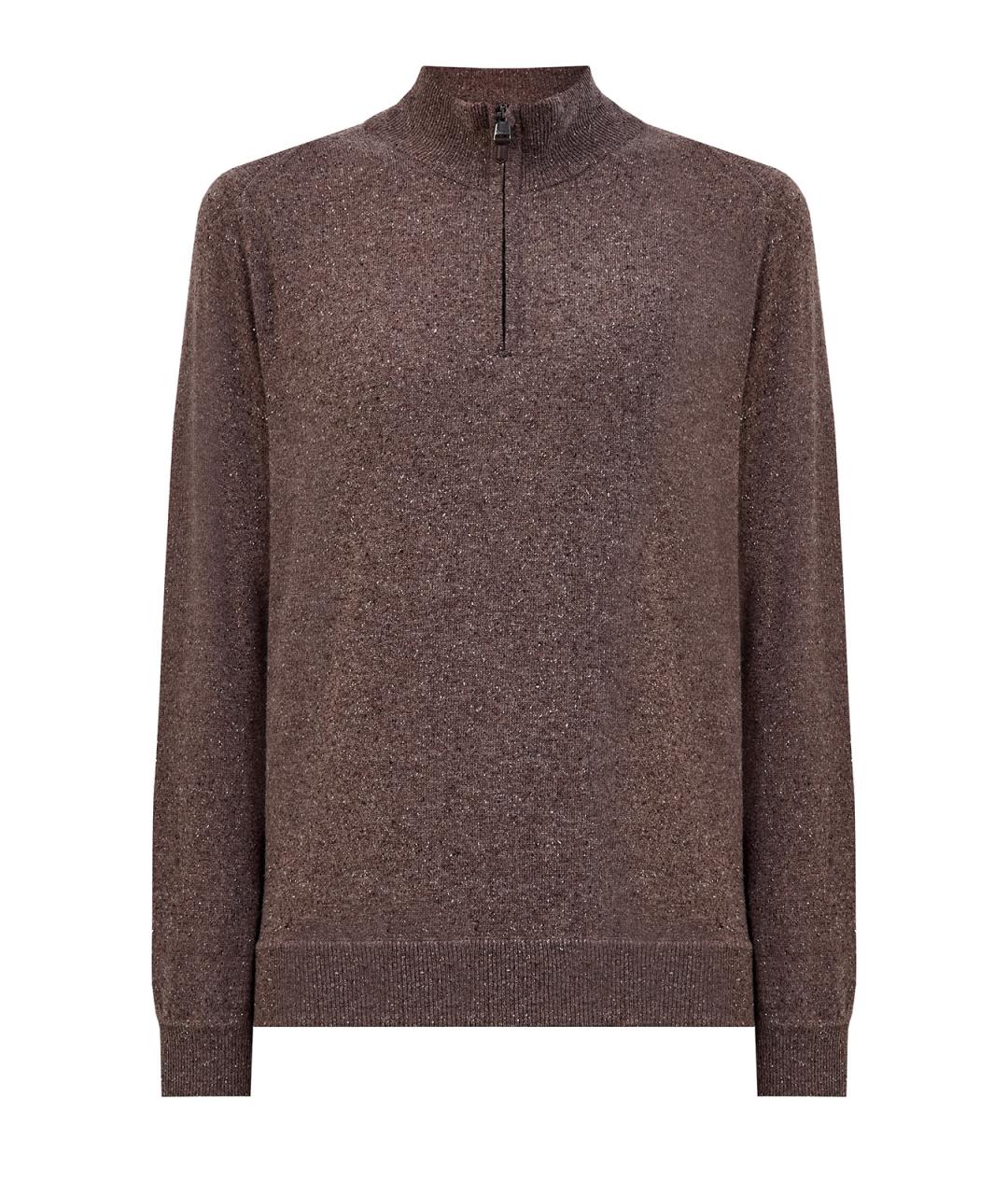 CANALI Коричневый шерстяной джемпер / свитер, фото 1