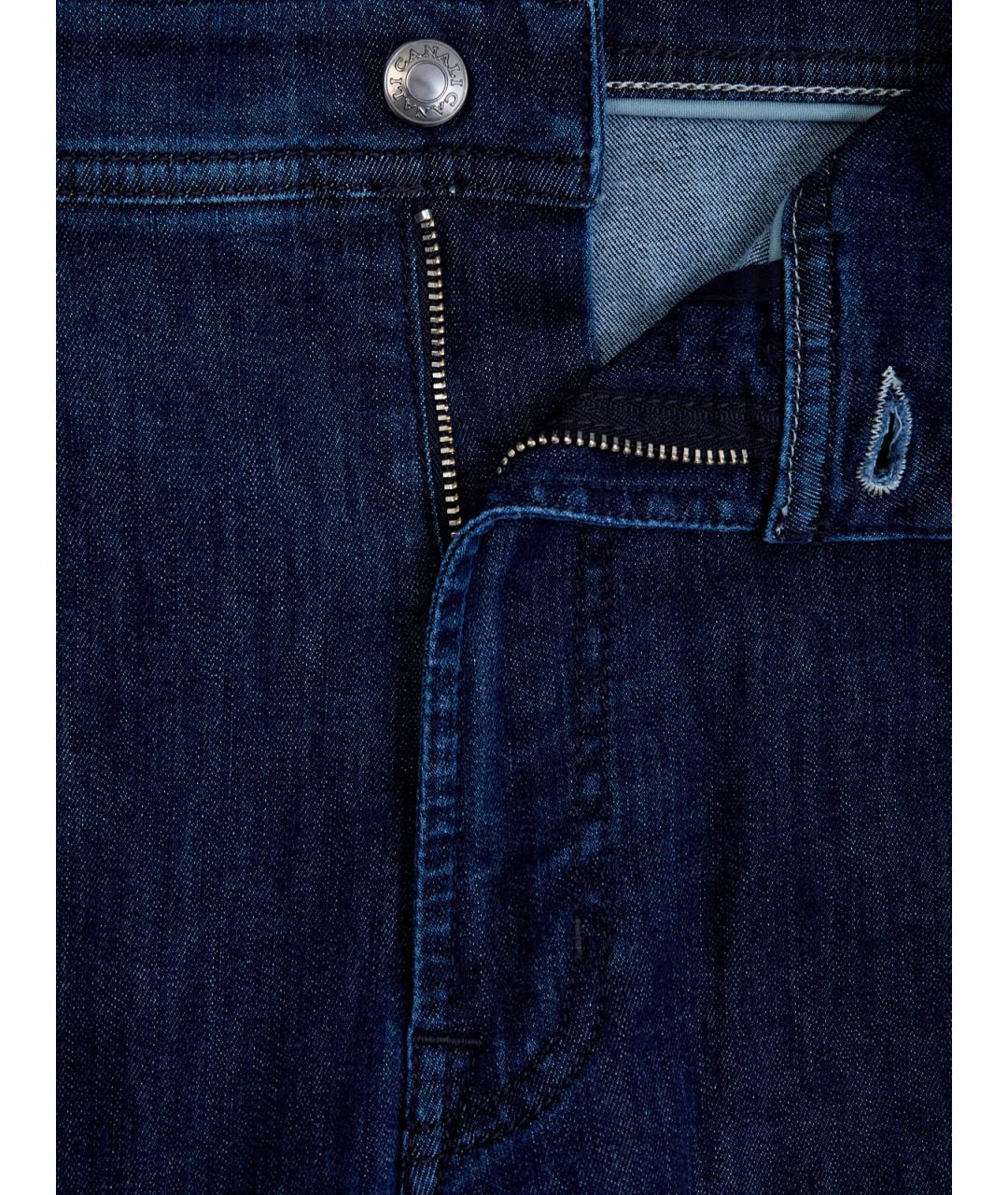 CANALI Синие хлопковые прямые джинсы, фото 6