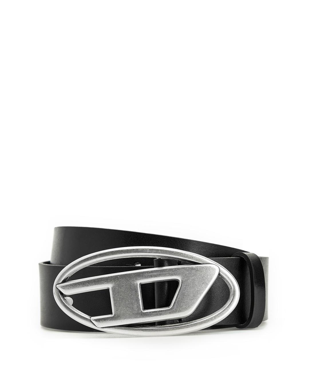 DIESEL Черный кожаный ремень, фото 1