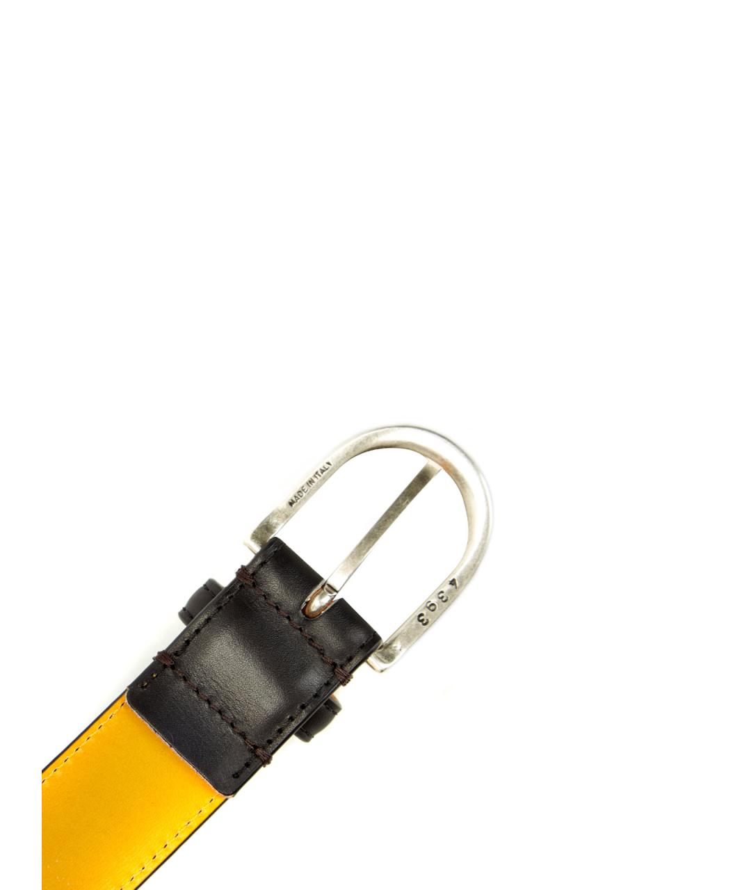 DOUCAL'S Черный кожаный ремень, фото 4