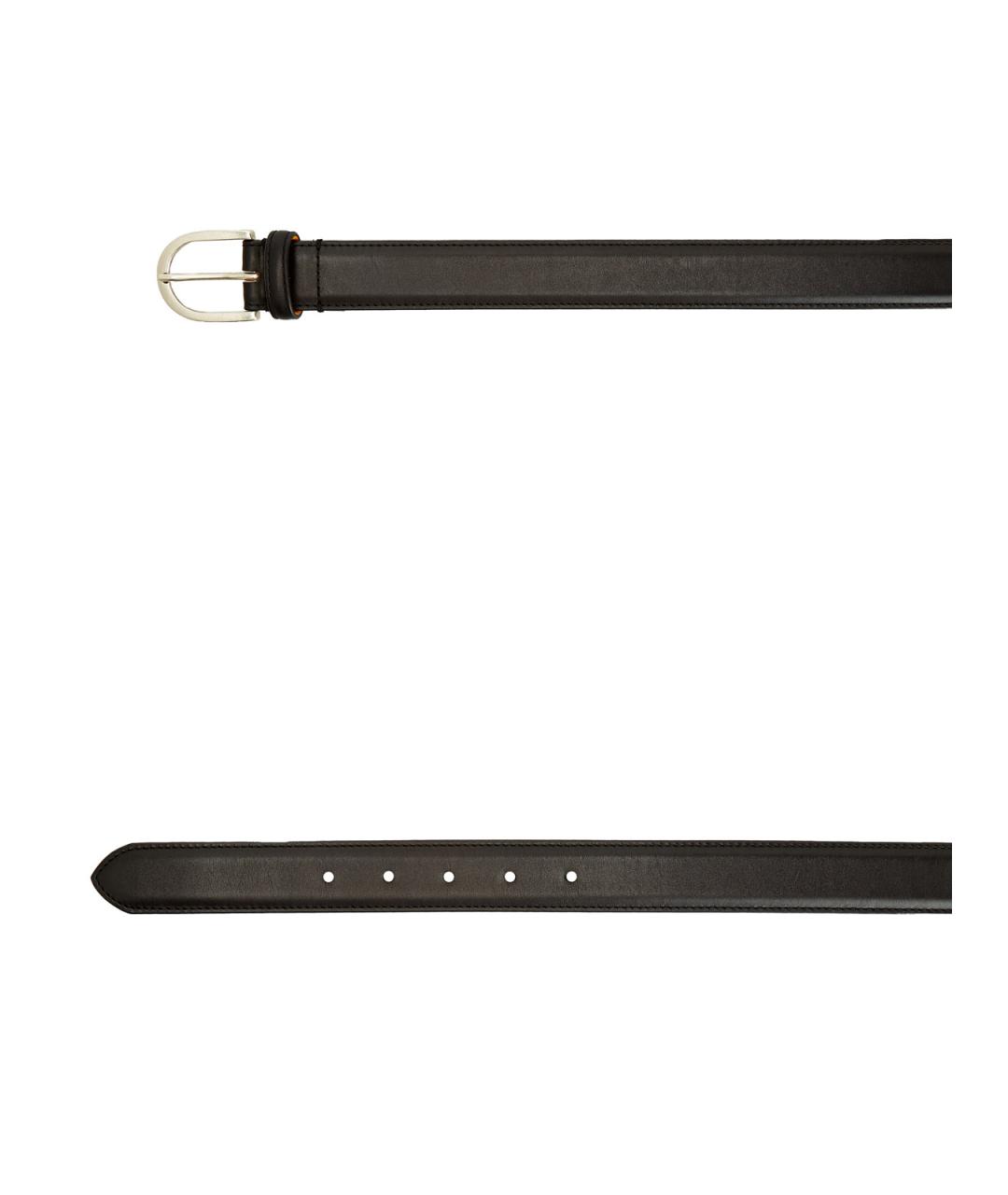 DOUCAL'S Черный кожаный ремень, фото 3