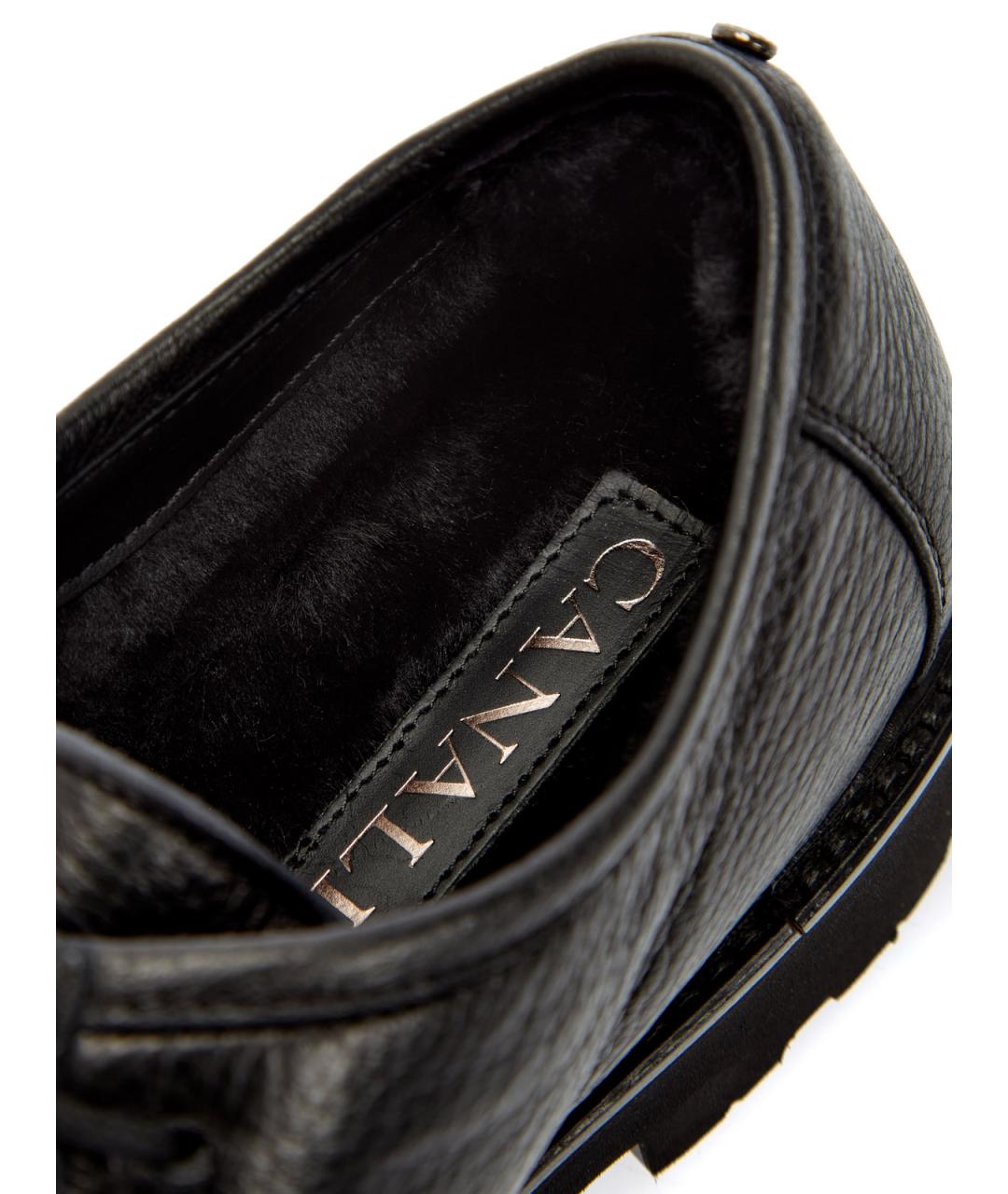 CANALI Черные кожаные низкие ботинки, фото 7