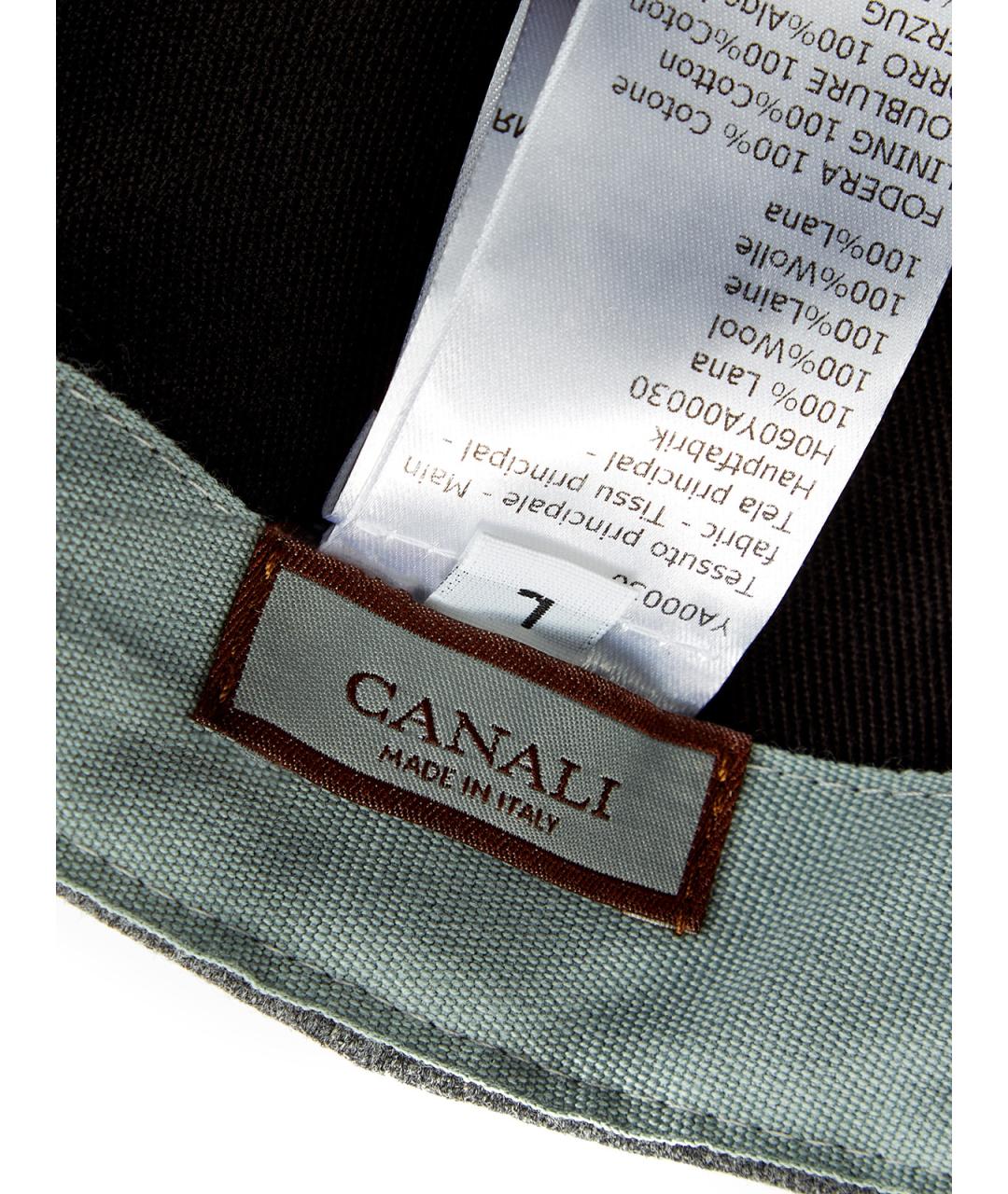 CANALI Серая шерстяная кепка/бейсболка, фото 6