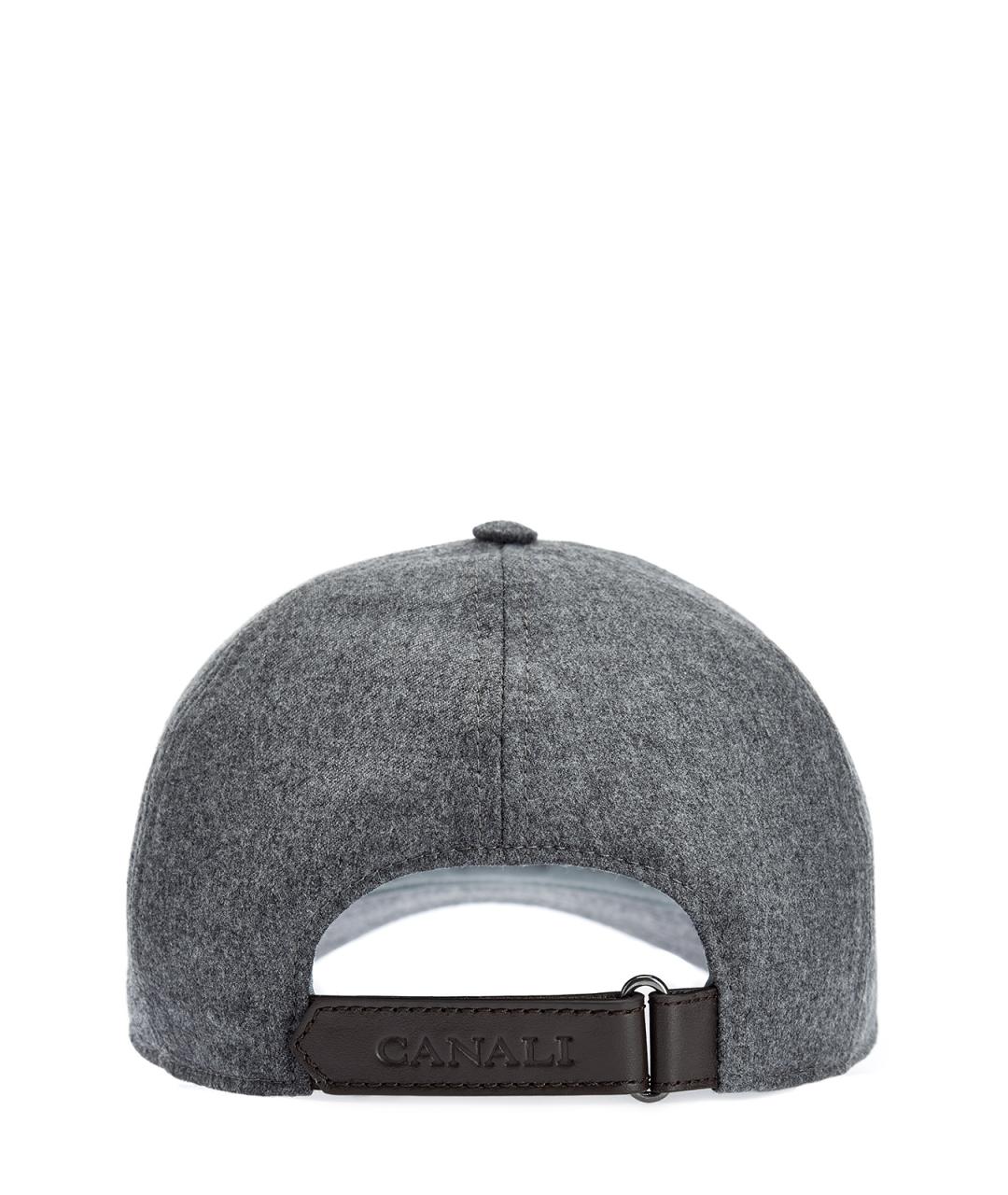 CANALI Серая шерстяная кепка/бейсболка, фото 4