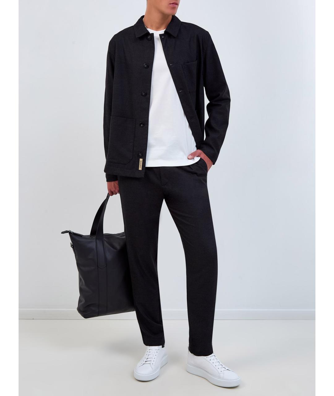 WOOLRICH Черные полиэстеровые повседневные брюки, фото 2