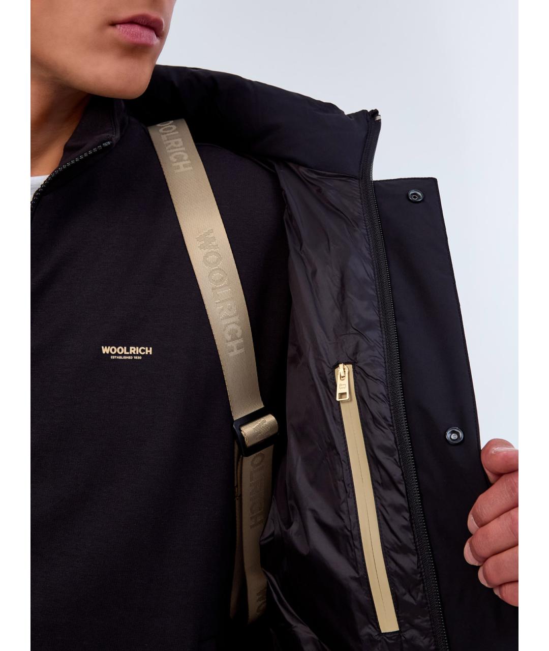 WOOLRICH Черный полиамидовый пуховик, фото 5