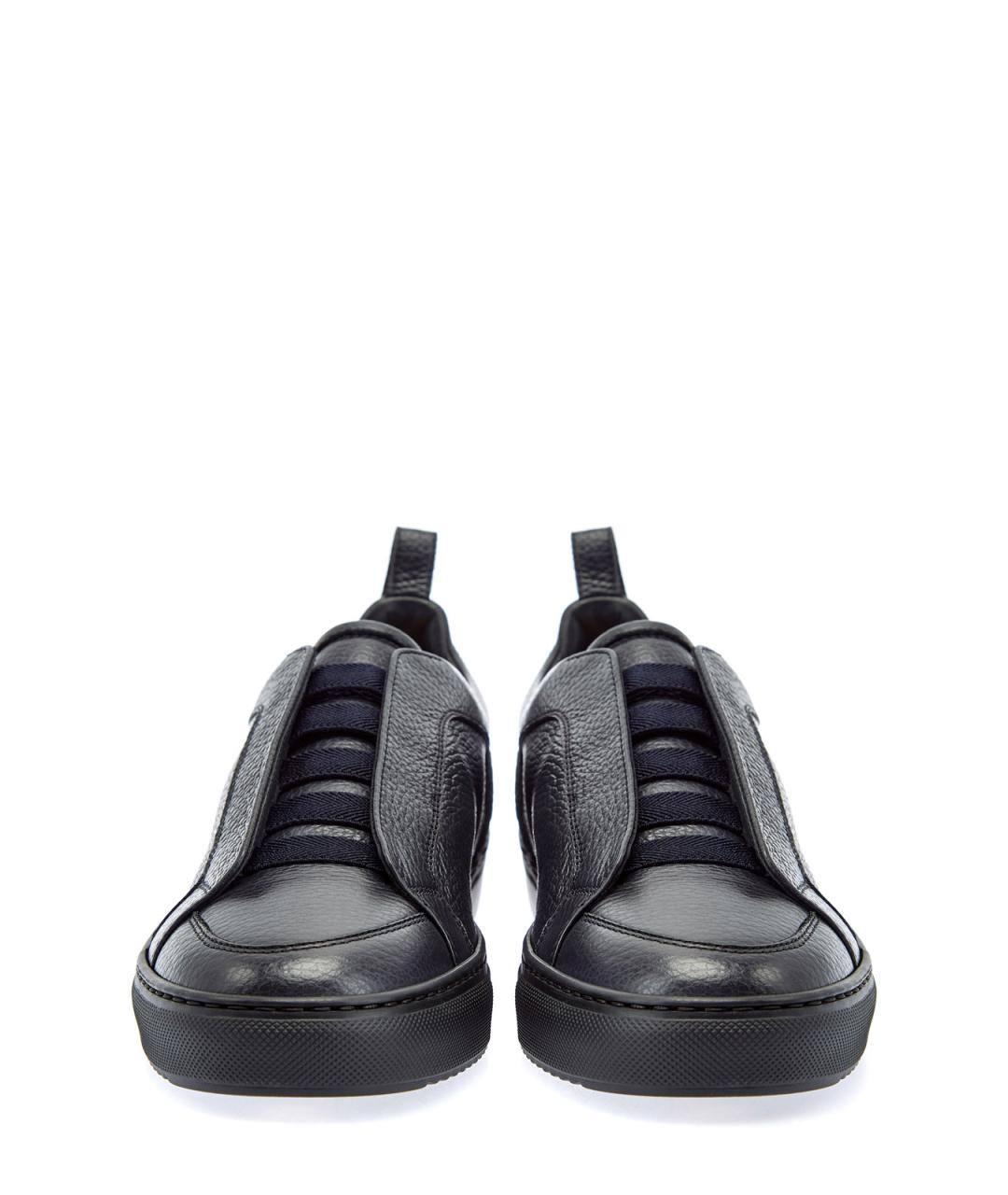 DOUCAL'S Синие кожаные низкие кроссовки / кеды, фото 6