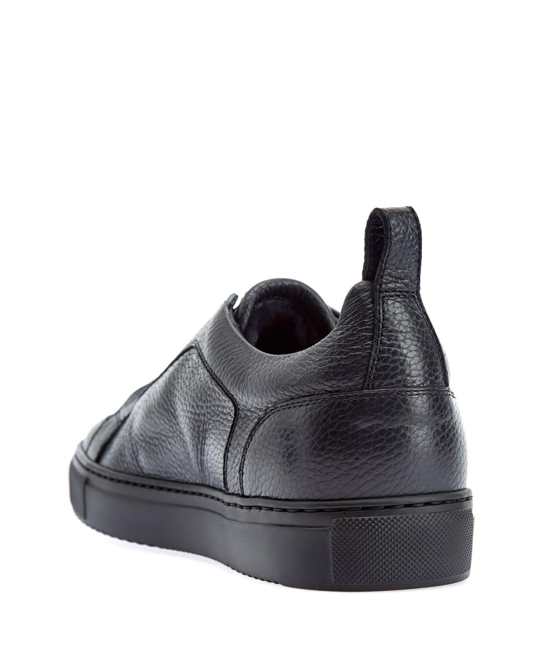 DOUCAL'S Синие кожаные низкие кроссовки / кеды, фото 4