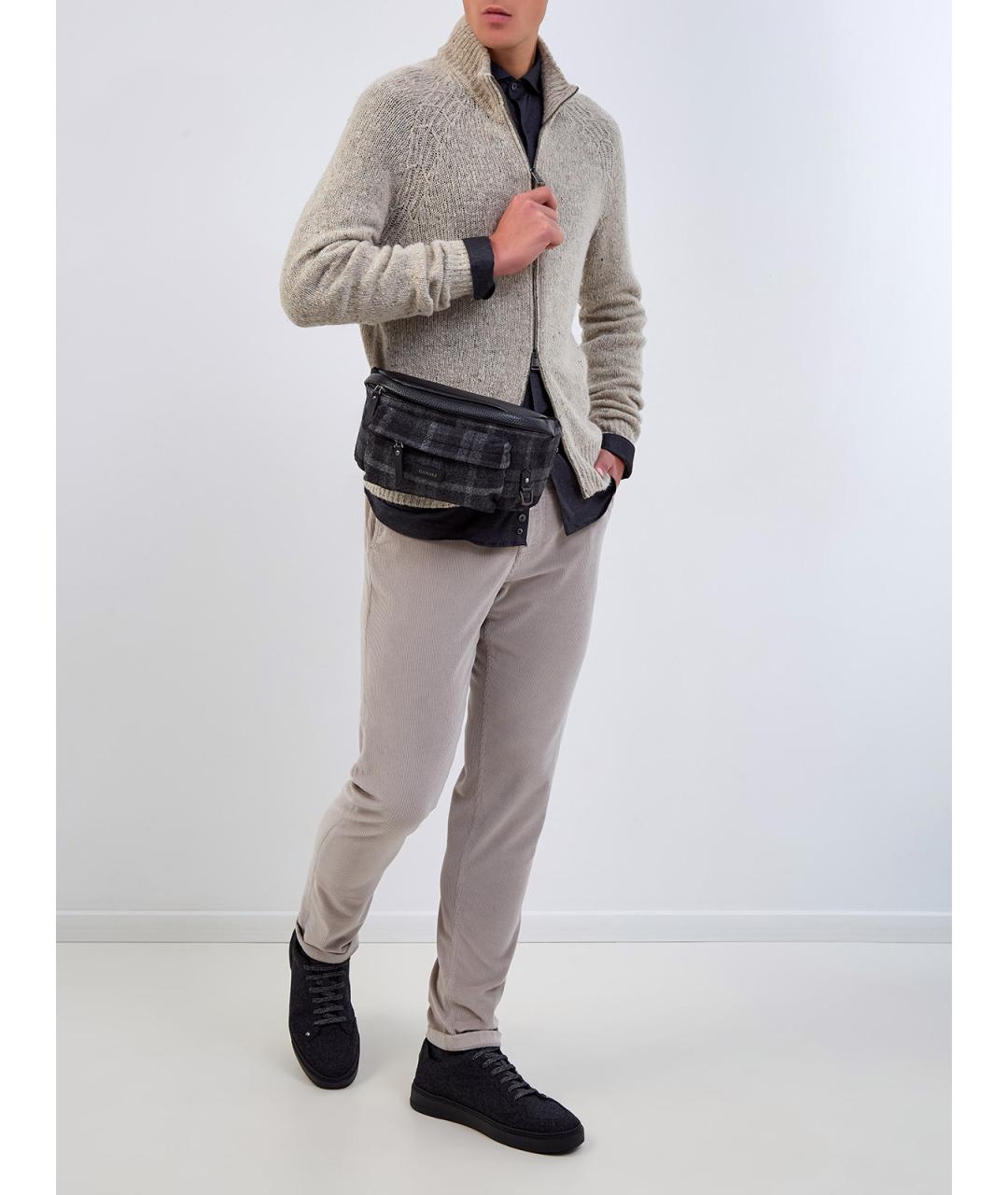 CANALI Бежевые хлопковые повседневные брюки, фото 2