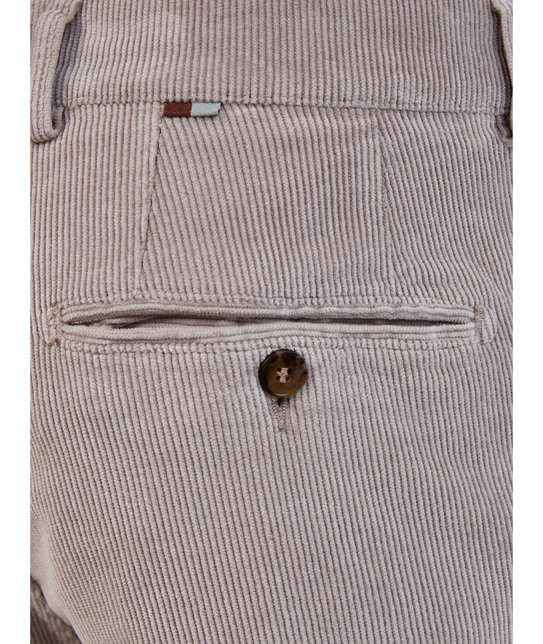 CANALI Бежевые хлопковые повседневные брюки, фото 5