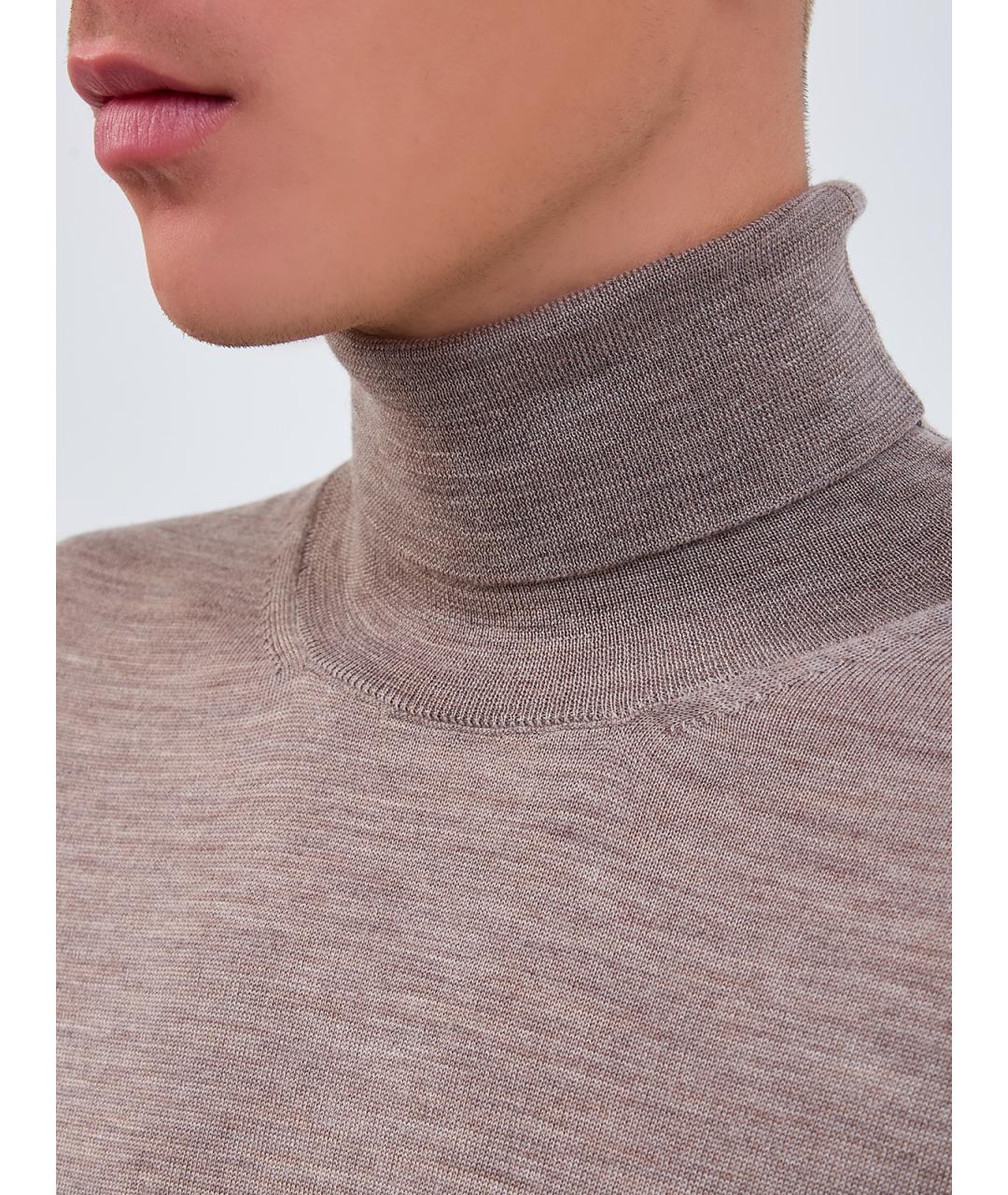 CANALI Бежевая шерстяная водолазка, фото 5