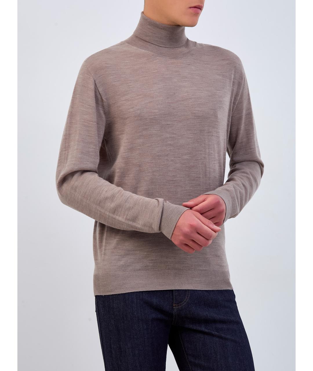 CANALI Бежевая шерстяная водолазка, фото 3