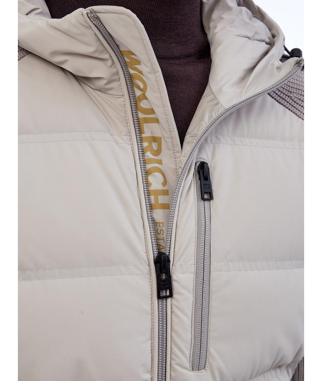 WOOLRICH Бежевая полиамидовая куртка, фото 5
