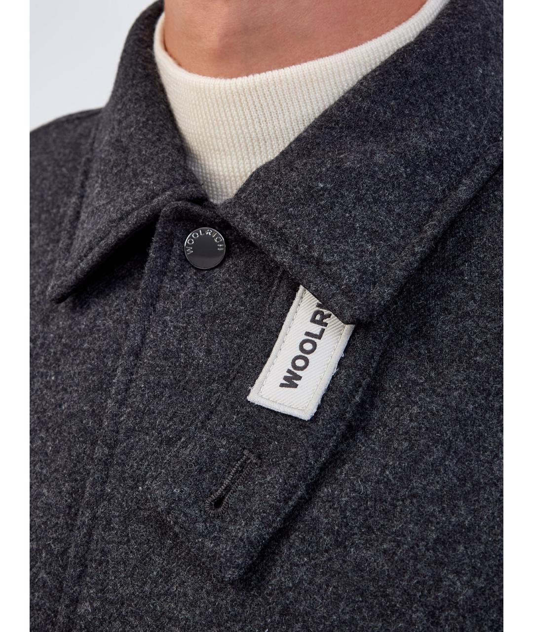 WOOLRICH Серая шерстяная куртка, фото 5