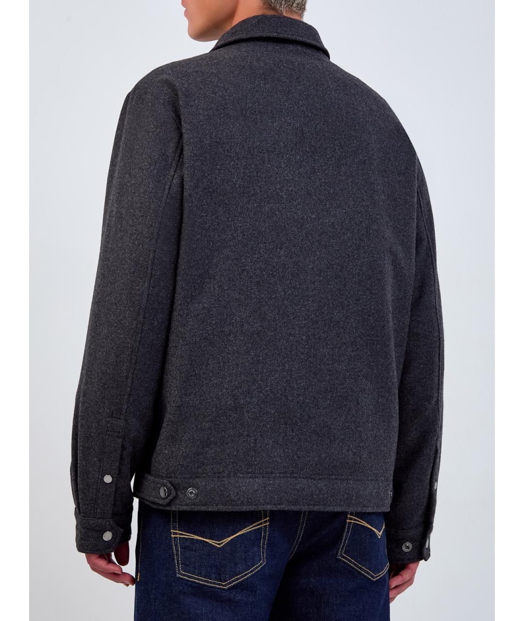 WOOLRICH Серая шерстяная куртка, фото 4