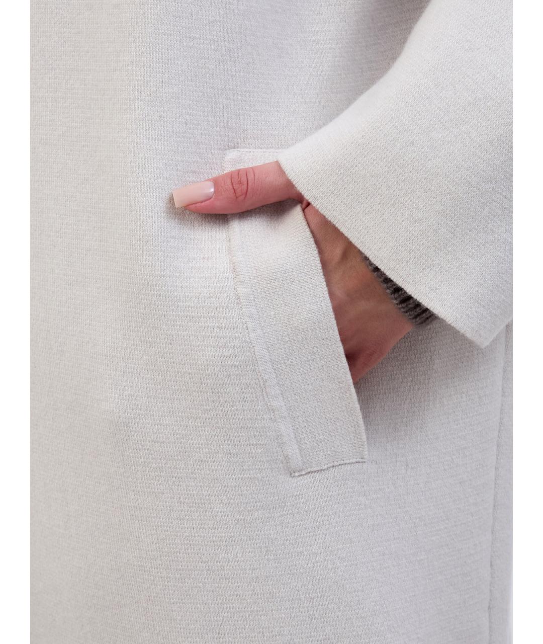 GENTRY PORTOFINO Белое кашемировое пальто, фото 5