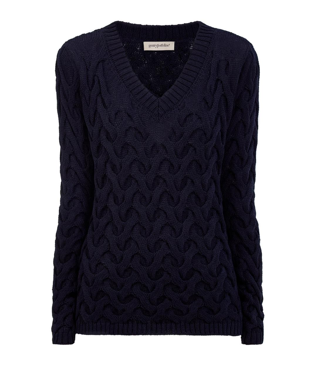 GENTRY PORTOFINO Синий хлопковый джемпер / свитер, фото 1