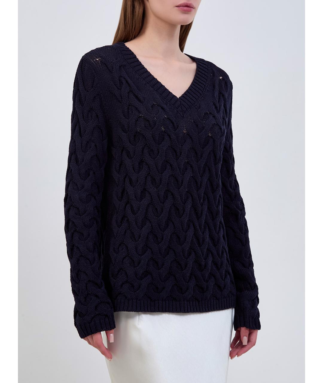 GENTRY PORTOFINO Синий хлопковый джемпер / свитер, фото 3