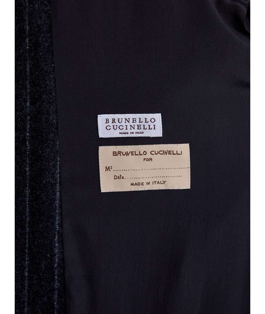 BRUNELLO CUCINELLI Серый шерстяной жакет/пиджак, фото 4
