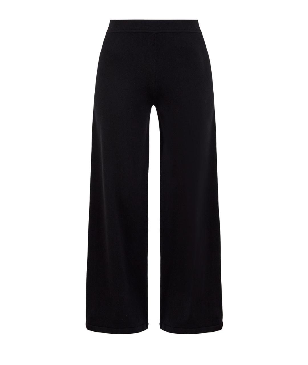 GENTRY PORTOFINO Черные шерстяные брюки широкие, фото 1