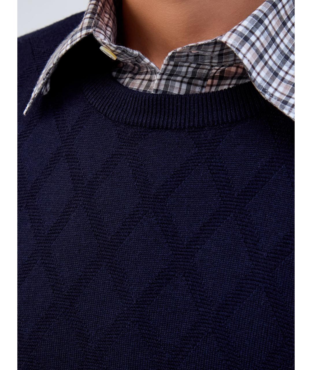 CANALI Синий шерстяной джемпер / свитер, фото 5