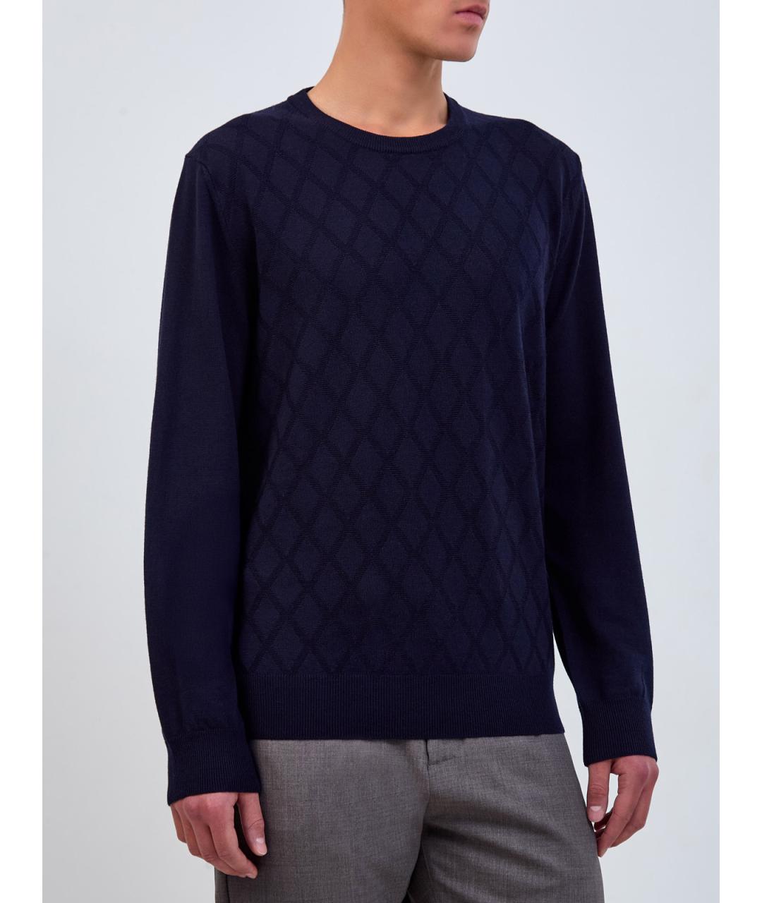 CANALI Синий шерстяной джемпер / свитер, фото 3