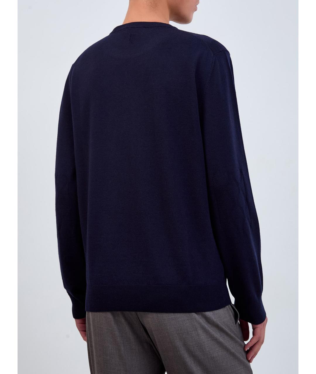 CANALI Синий шерстяной джемпер / свитер, фото 4