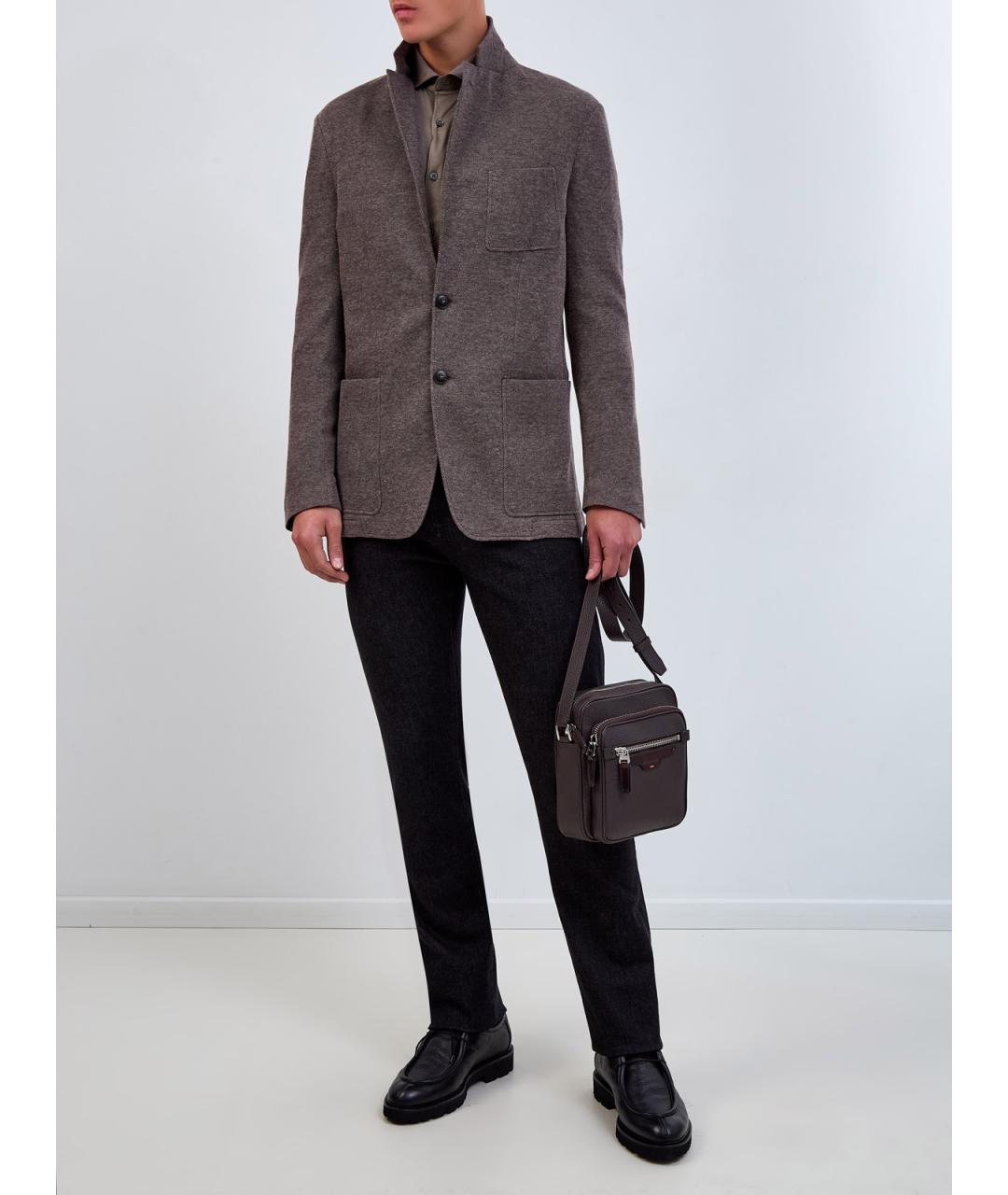 CANALI Черные хлопковые джинсы скинни, фото 2