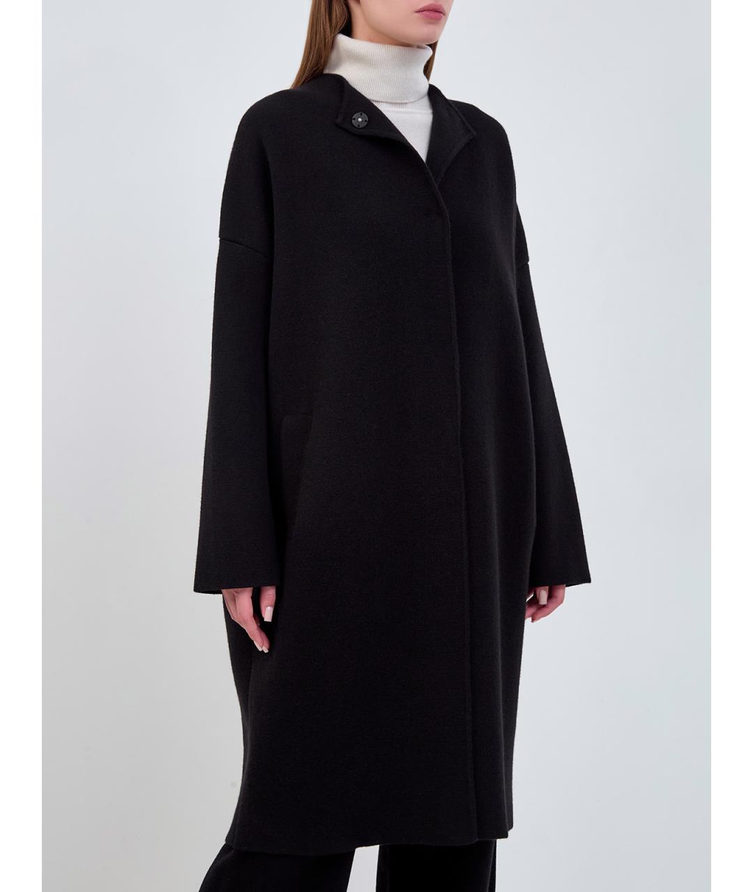 GENTRY PORTOFINO Черное кашемировое пальто, фото 3