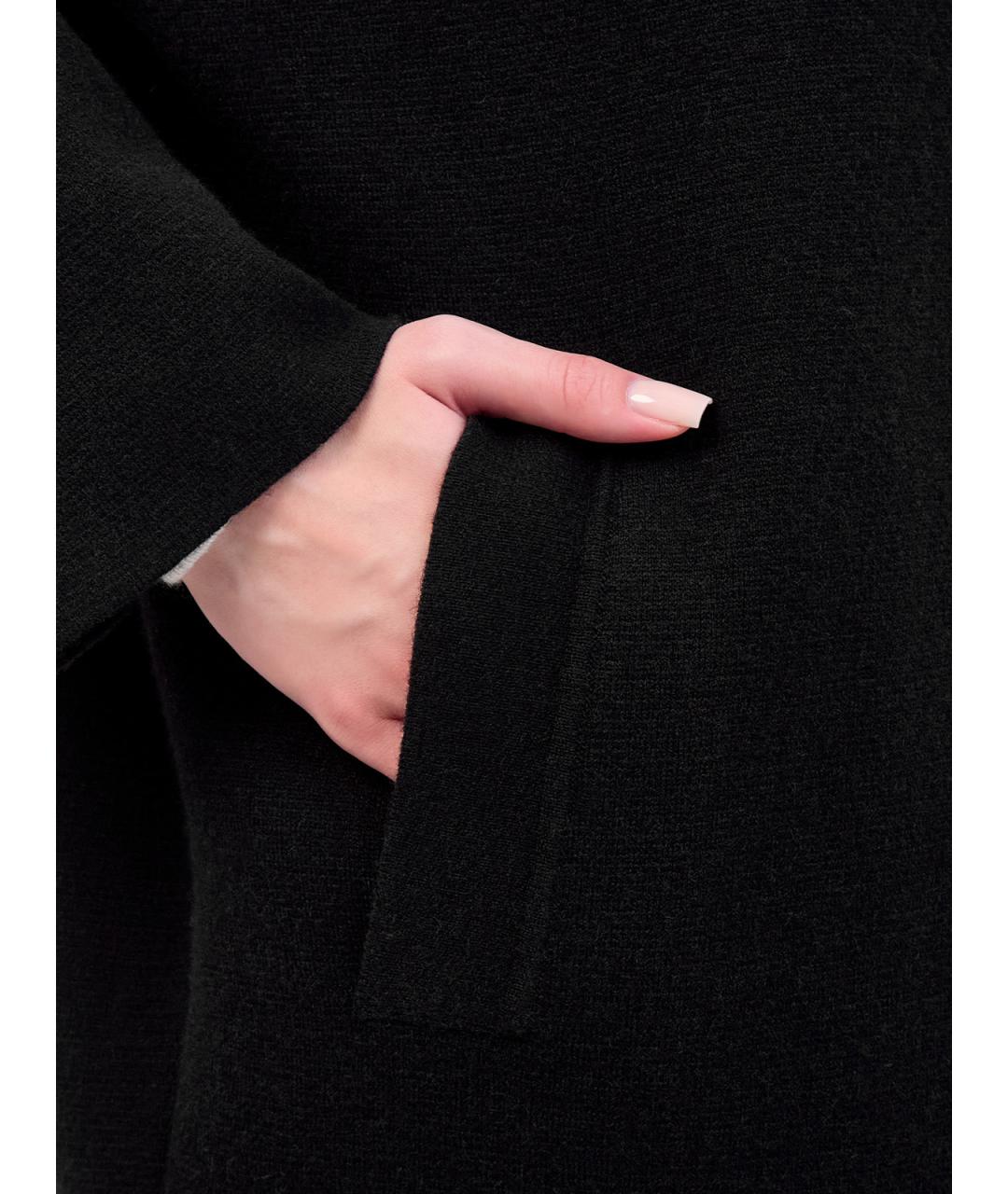 GENTRY PORTOFINO Черное кашемировое пальто, фото 5