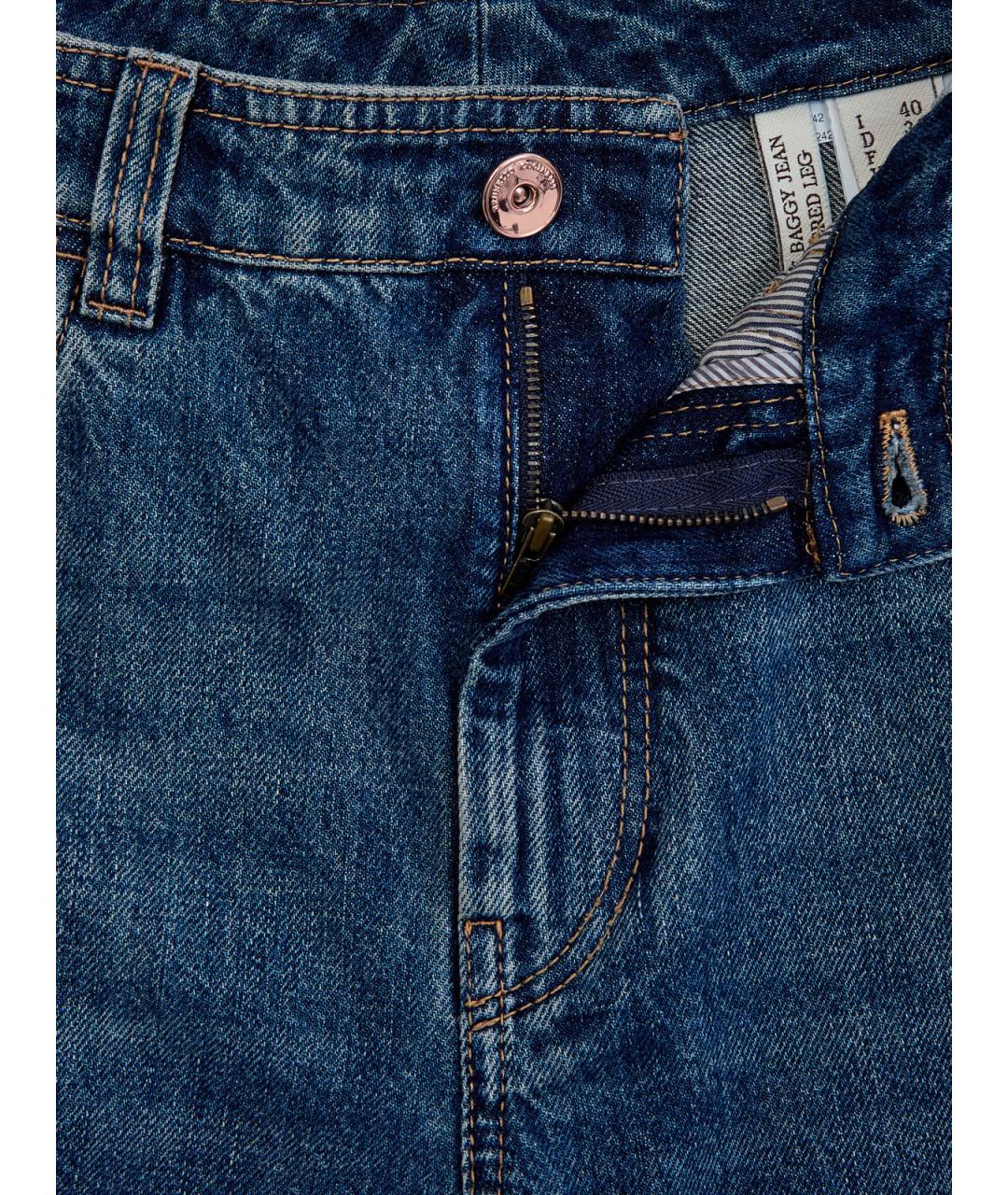 BRUNELLO CUCINELLI Синие хлопковые джинсы слим, фото 6