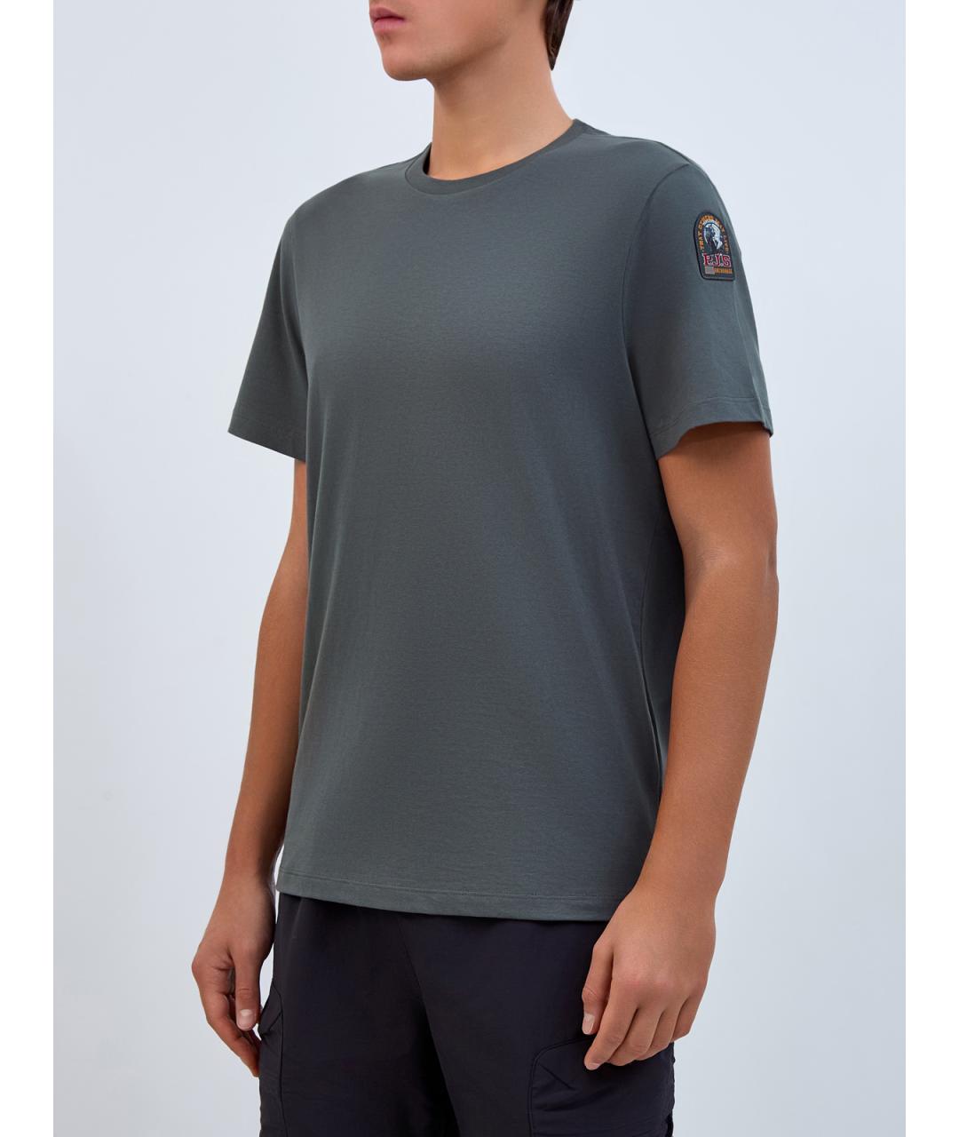 PARAJUMPERS Зеленая хлопковая футболка, фото 3