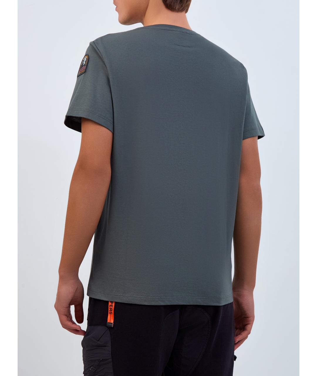 PARAJUMPERS Зеленая хлопковая футболка, фото 4