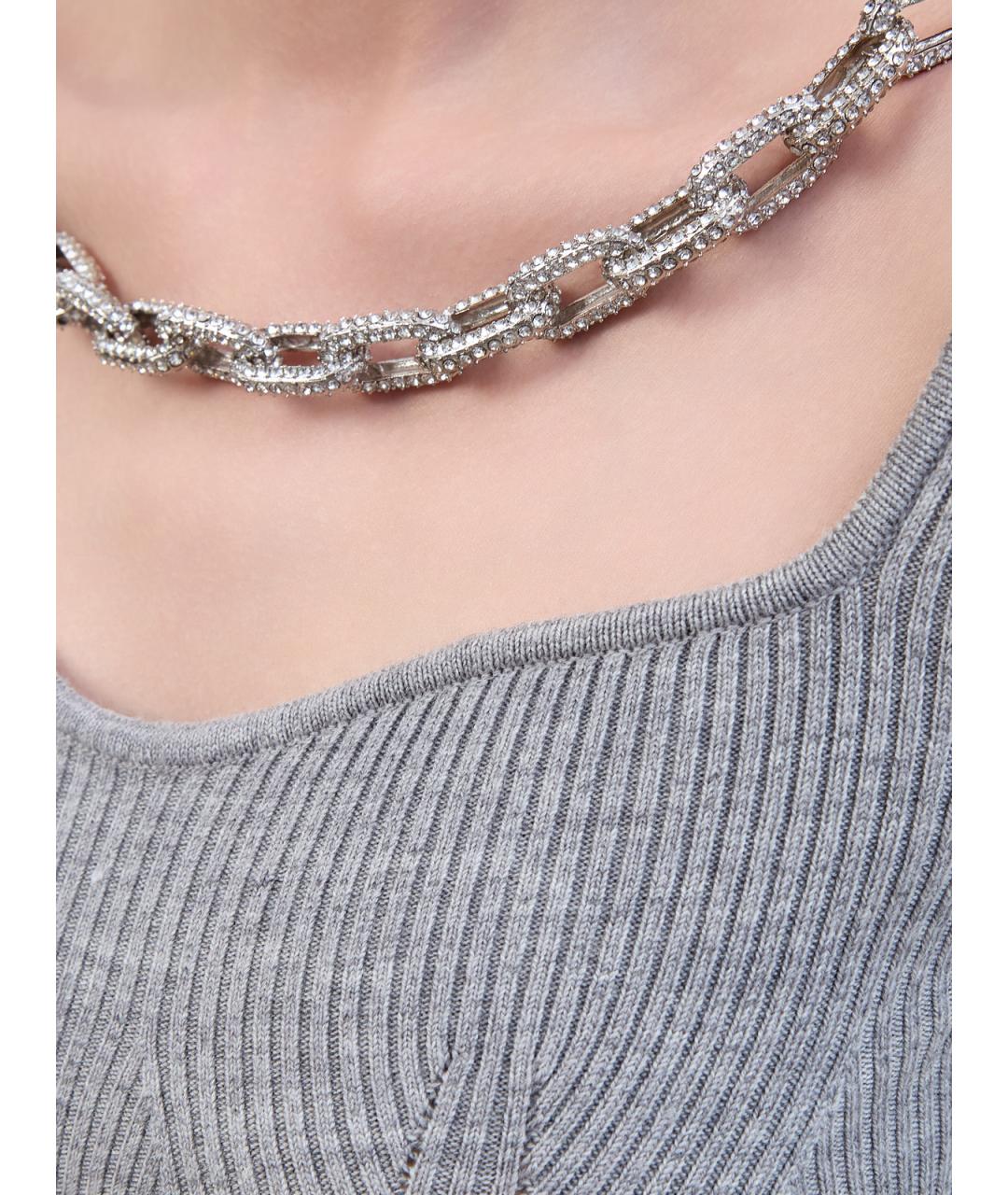 GIUSEPPE DI MORABITO Серое шерстяное повседневное платье, фото 5