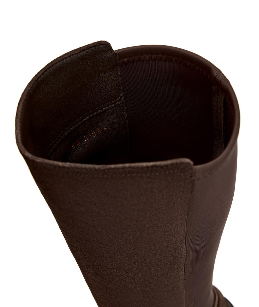 SANTONI Коричневые замшевые сапоги, фото 6