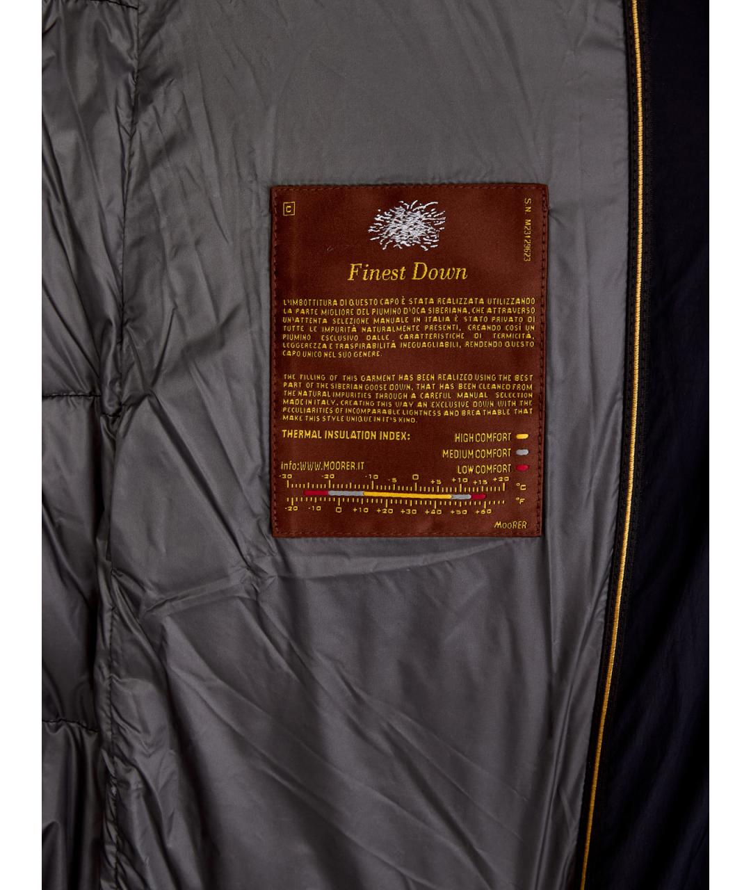 MOORER Черный полиамидовый пуховик, фото 6