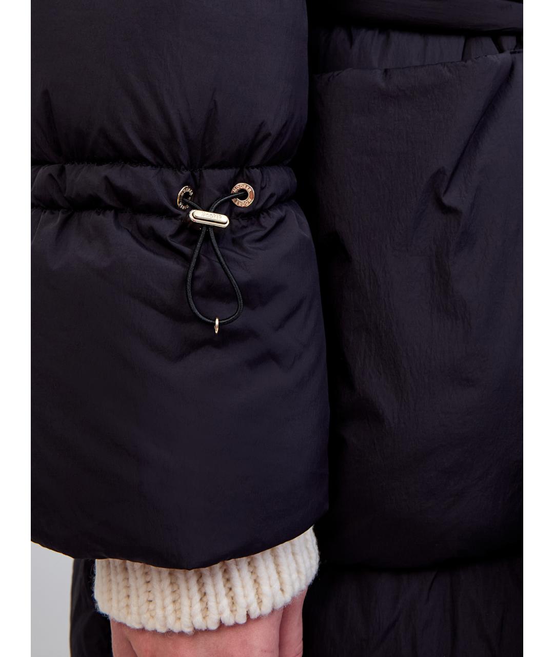 MOORER Черный полиамидовый пуховик, фото 5