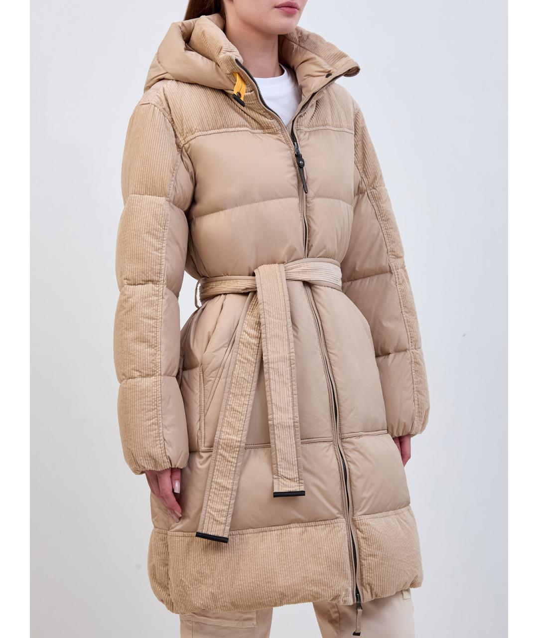 PARAJUMPERS Бежевый полиамидовый пуховик, фото 3