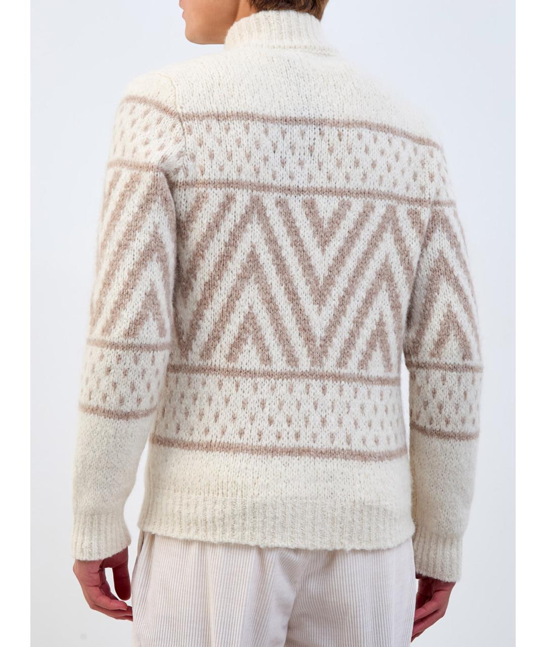 PESERICO Бежевый шерстяной кардиган, фото 4