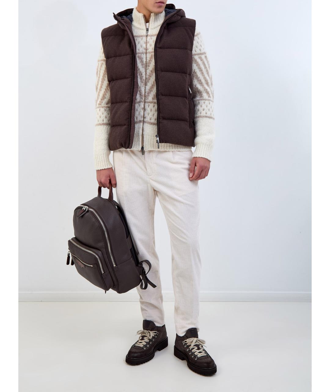 PESERICO Бежевый шерстяной кардиган, фото 2