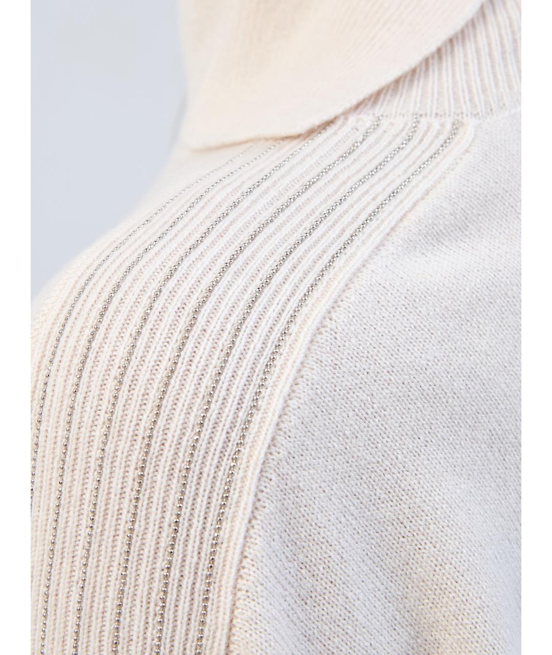 PESERICO Белый шерстяной джемпер / свитер, фото 5