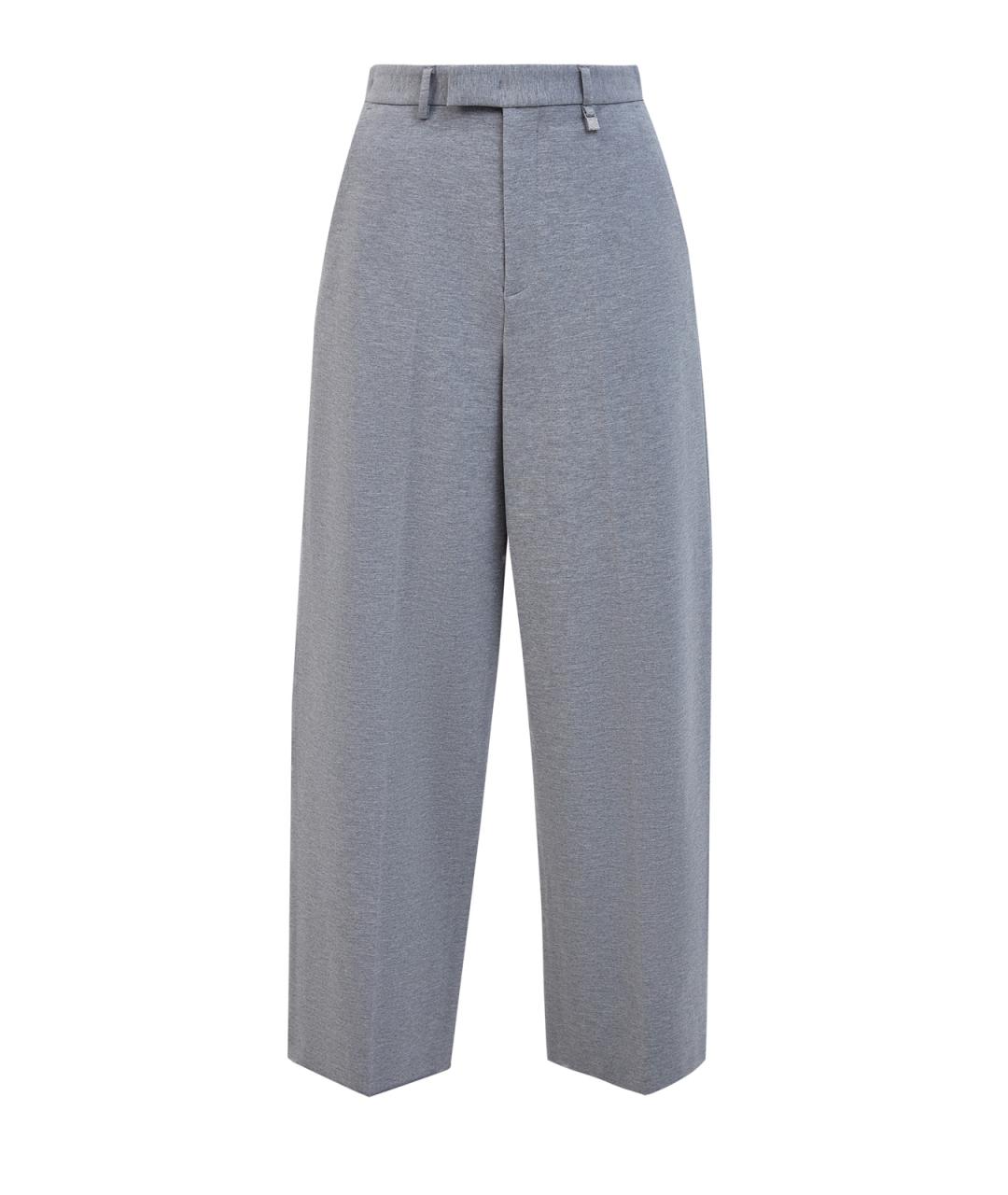 GIUSEPPE DI MORABITO Серые вискозные прямые брюки, фото 1
