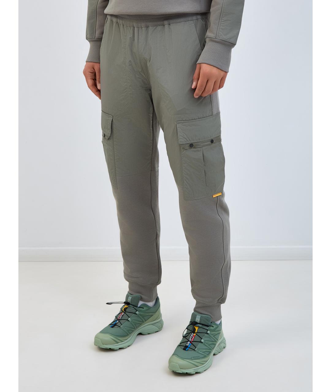PARAJUMPERS Зеленые хлопковые повседневные брюки, фото 3
