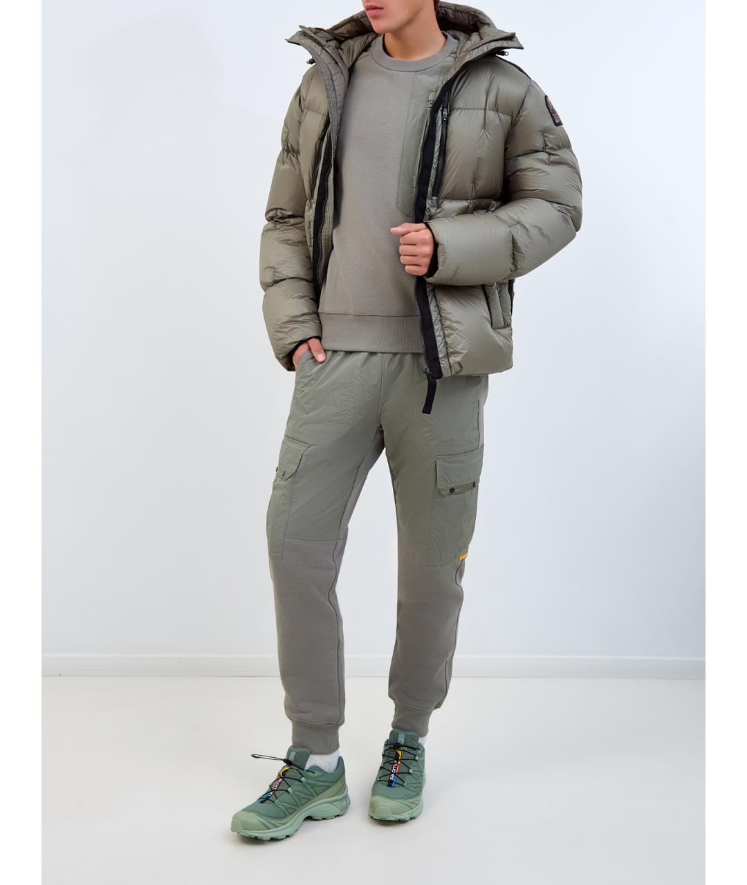 PARAJUMPERS Зеленые хлопковые повседневные брюки, фото 2