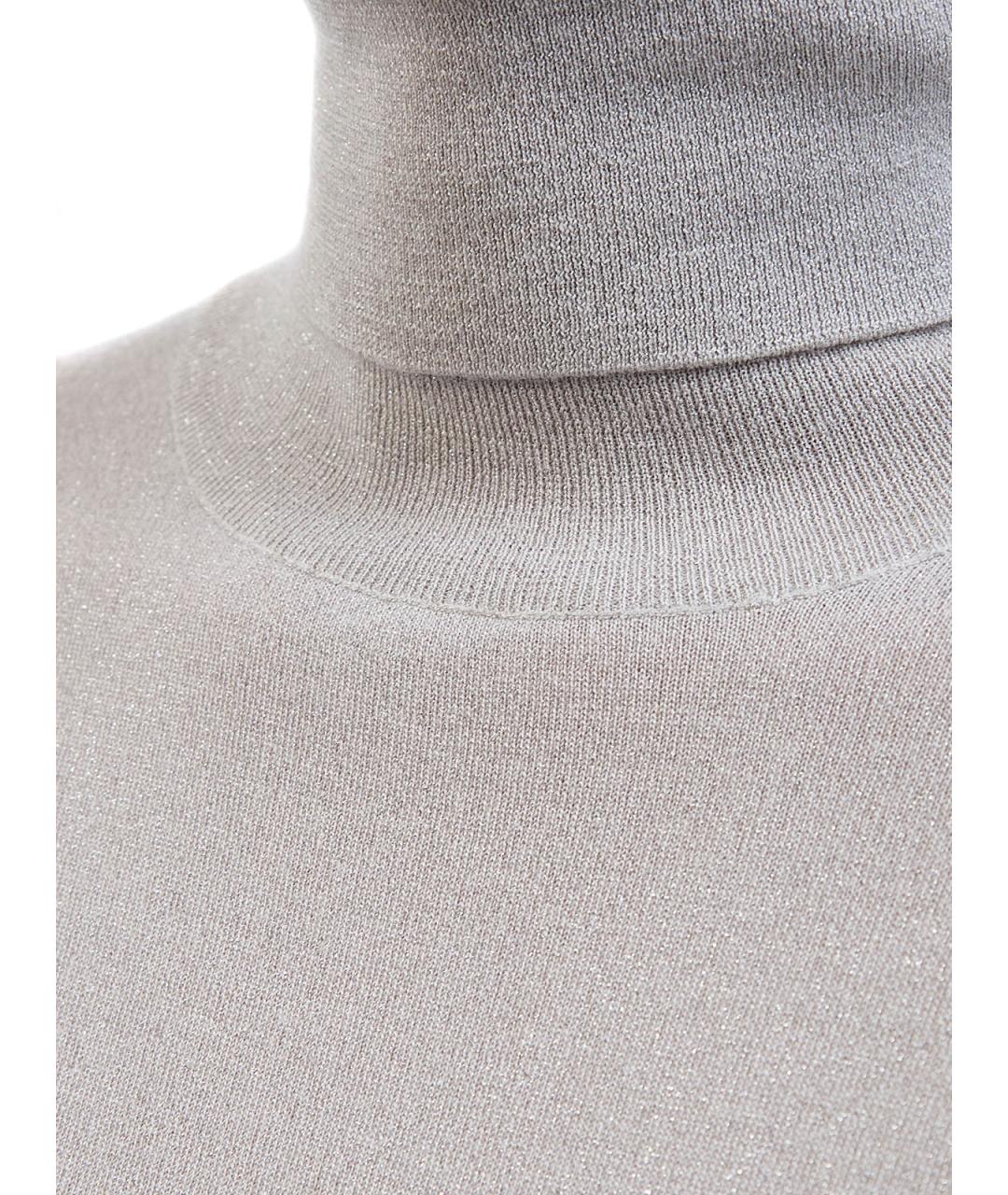 BRUNELLO CUCINELLI Бежевая кашемировая водолазка, фото 5